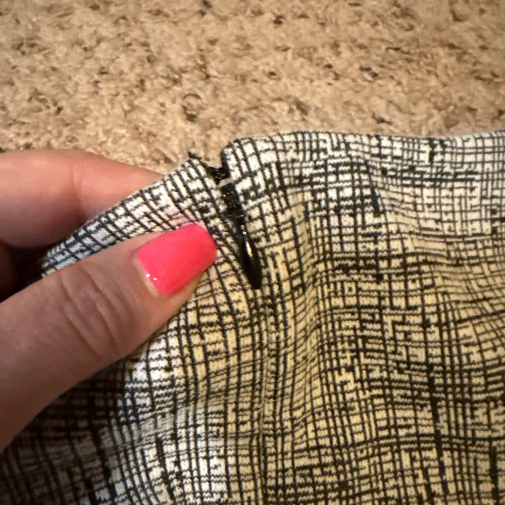 Women's Lands' End Black White Plaid Dress 14 - Picture 9 of 11